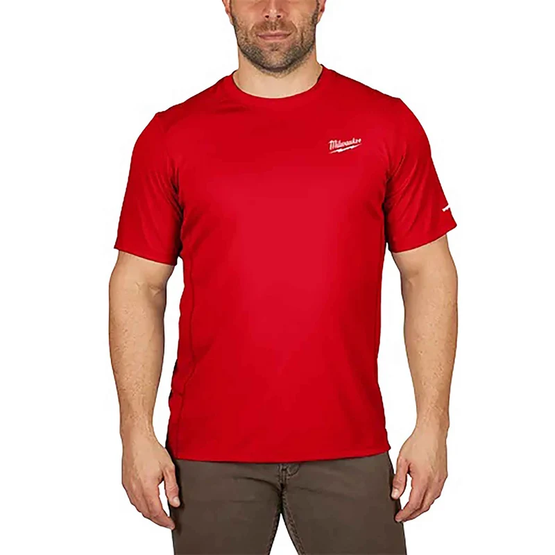 Chandail de travail Workskin à manches courtes pour homme, rouge (grand)