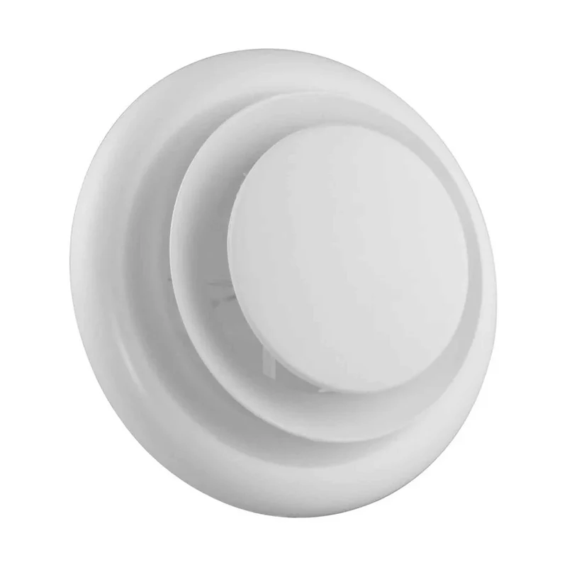 Diffuseur d’air rond pour ventilation en blanc, 5" à 6"