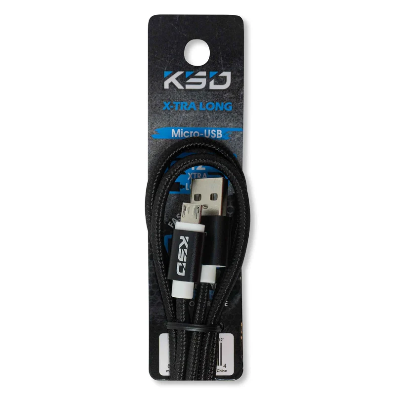 Câble USB à micro-USB pour Android, 3,7 m