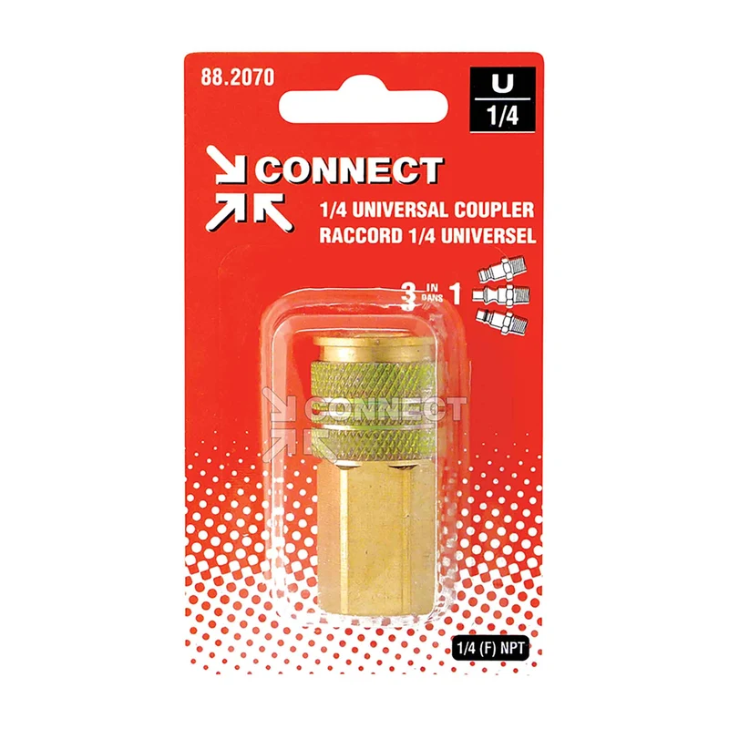 Raccord universel 3-en-1 pour air comprimé, 1/4 (F) NPT