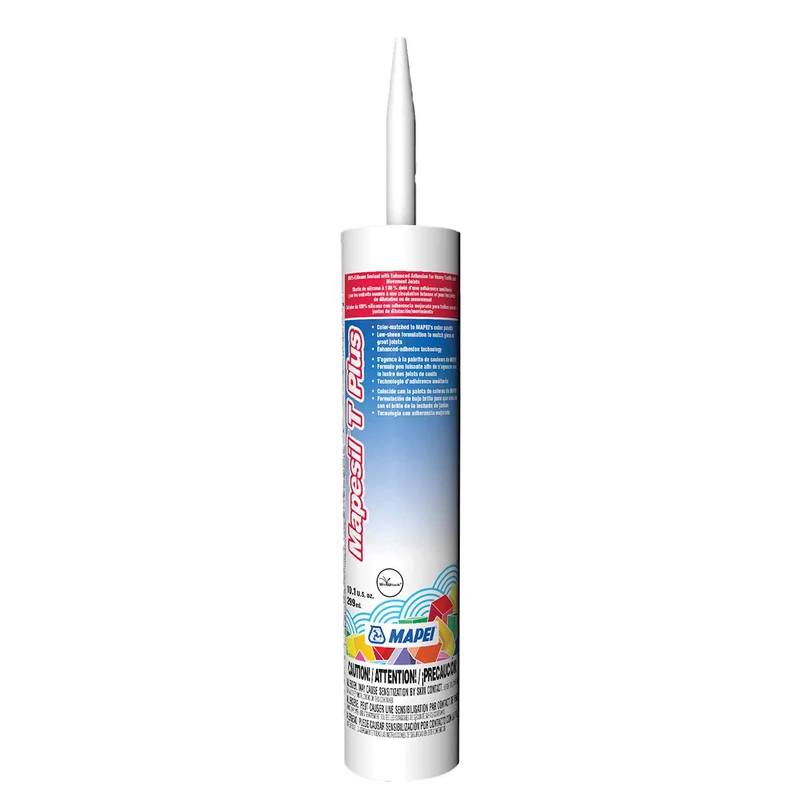 Mastic de silicone Mapesil T Plus de 299 ml, charbon #5047