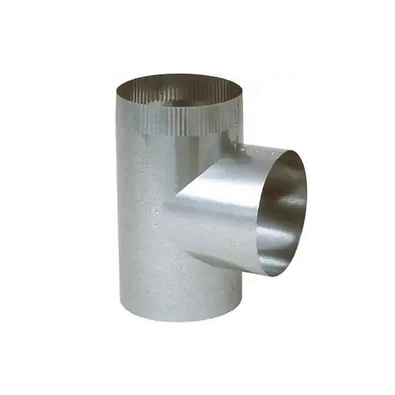 Raccord en T de ventilation en acier galvanisé de calibre 30, 6"