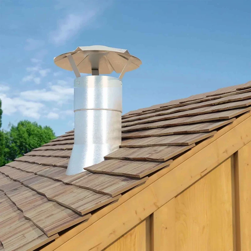 Chapeau de protection pour cheminée de ventilation en acier galvanisé, 8"