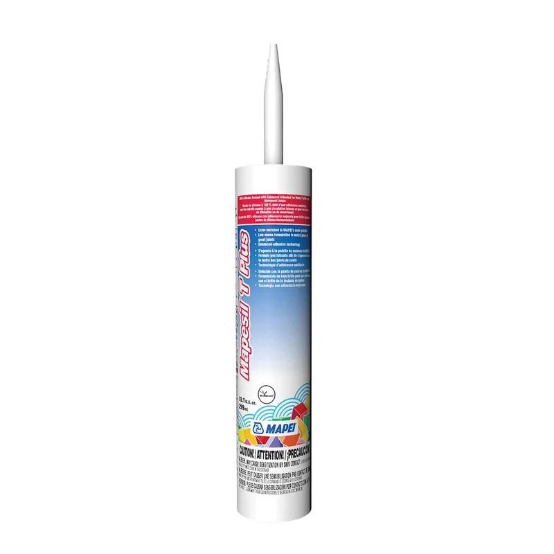 Mastic de silicone Mapesil T Plus de 299 ml, givre #5077