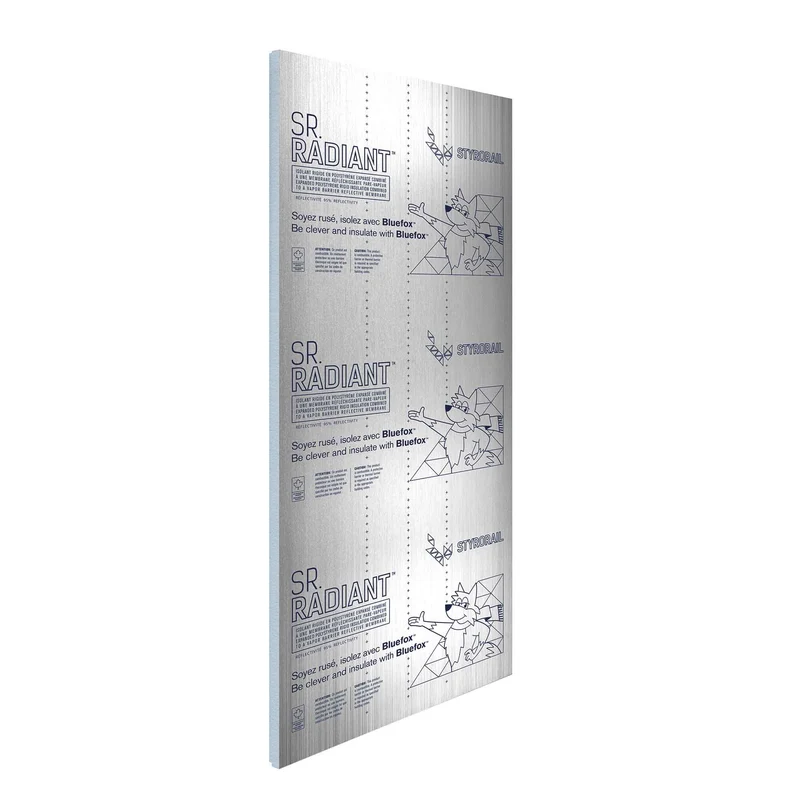 Panneau isolant rigide SR.RADIANT, 3'' x 4' x 8' (R17 / 10 PSI)