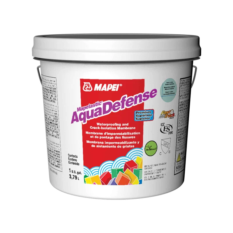 Membrane d’imperméabilisation et de pontage de fissures Mapelastic AquaDefense, 3,79 L