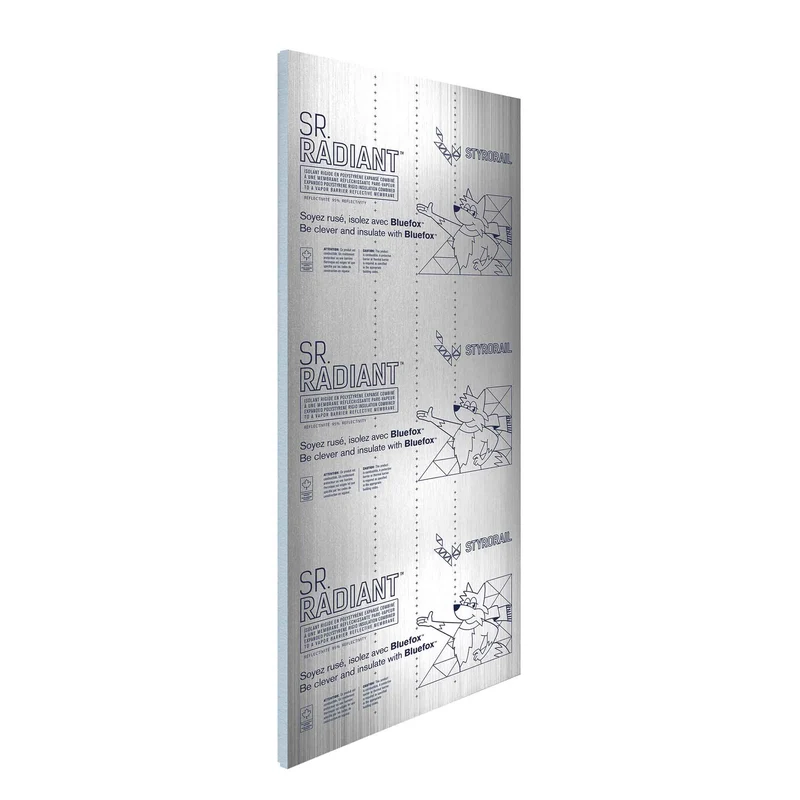 Panneau isolant rigide SR.RADIANT, 2'' x 4' x 8'' (R13 / 10 PSI)