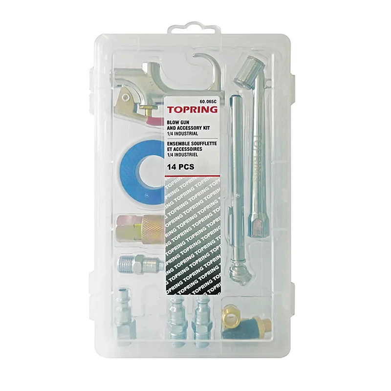 Ensemble Maxjet soufflette d'air comprimé compacte et accessoires, 14 pièces