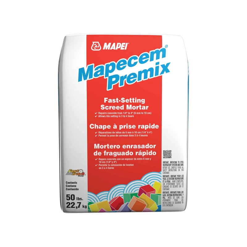 Chape de mortier à prise rapide Mapecem Premix, 50 lb