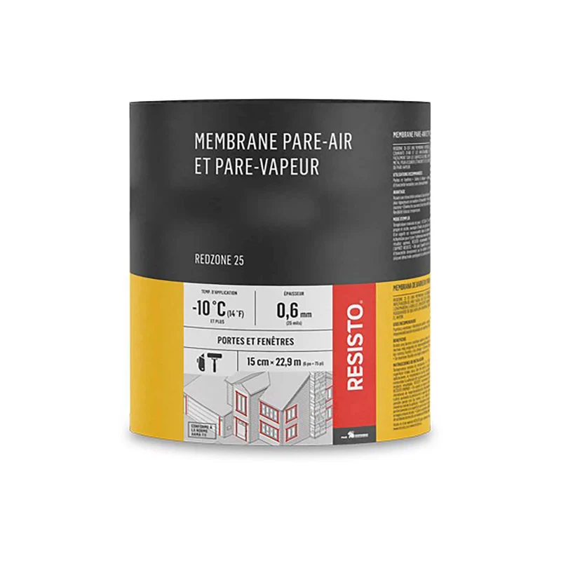Membrane pare-air pare-vapeur RedZone 25, 6'' x 75'