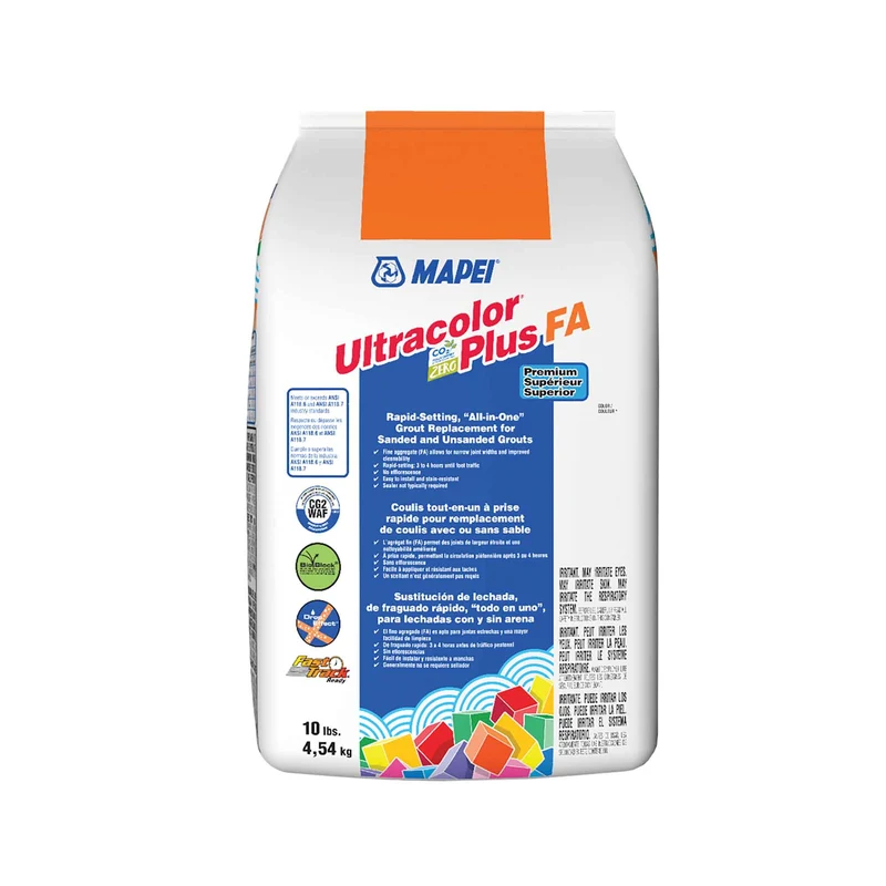 Coulis tout-en-un à prise rapide pour remplacement de coulis avec ou sans sable Ultracolor Plus FA de 10 lb, rayon de lune #5221
