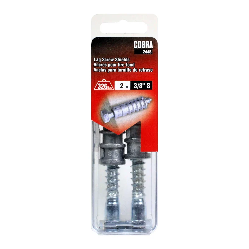 Ancre pour tire-fond de 3/8" (S), 2 unités
