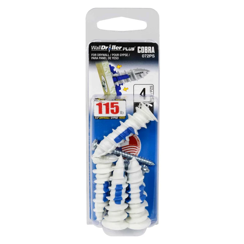 Ancrage pour mur creux WallDriller Plus #8 x 1-1/2'', 4 unités