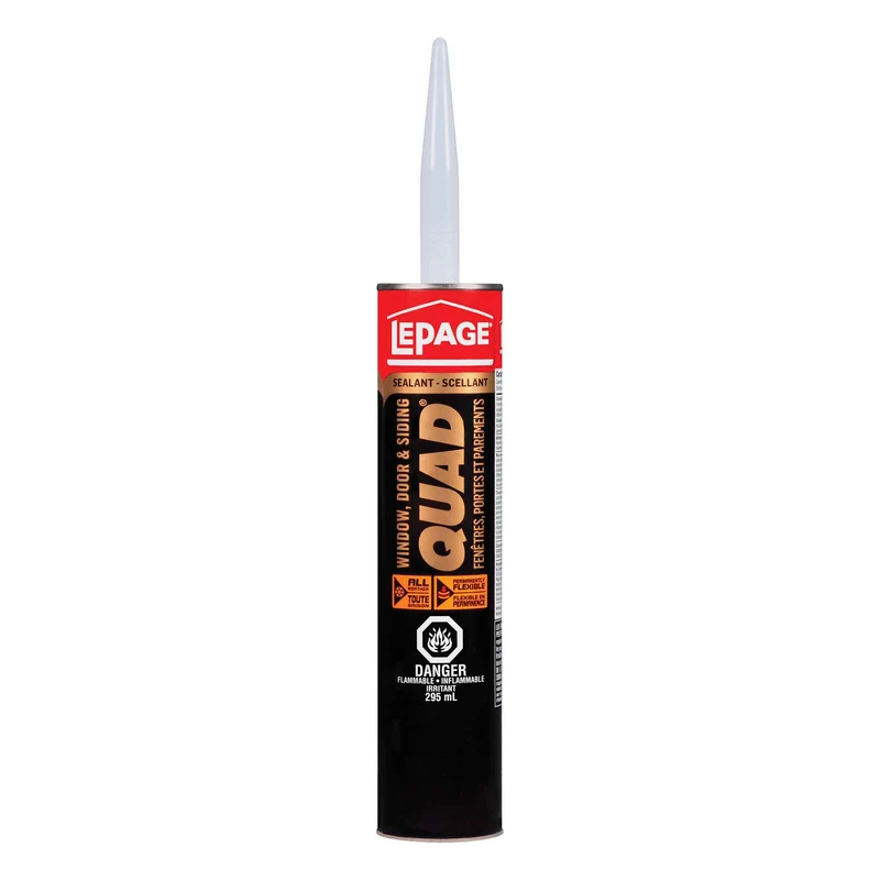 Scellant Quad pour fenêtres, portes et revêtements, 295 ml (clair)