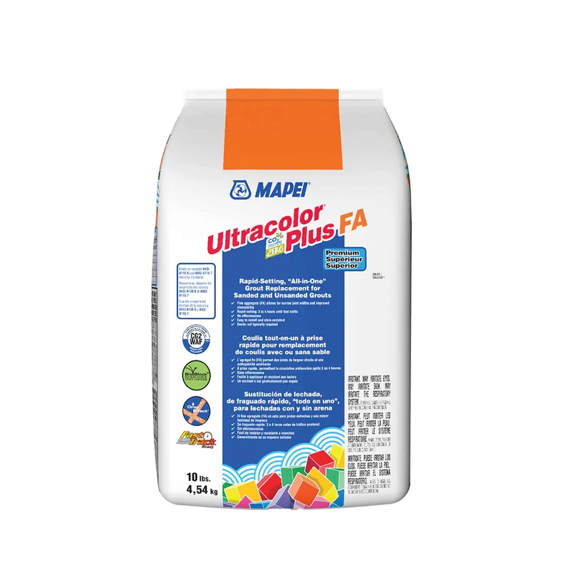 Coulis tout-en-un à prise rapide pour remplacement de coulis avec ou sans sable Ultracolor Plus FA de 10 lb, givre #77