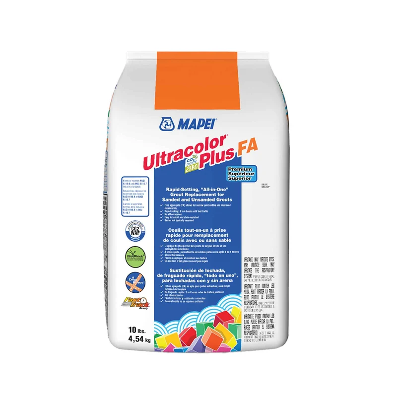 Coulis tout-en-un à prise rapide pour remplacement de coulis avec ou sans sable Ultracolor Plus FA de 10 lb, fer #107