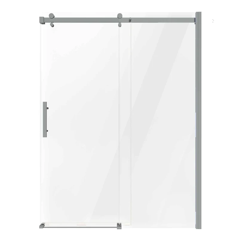 Porte de douche réversible Inspiration en aluminium chromé, 48"