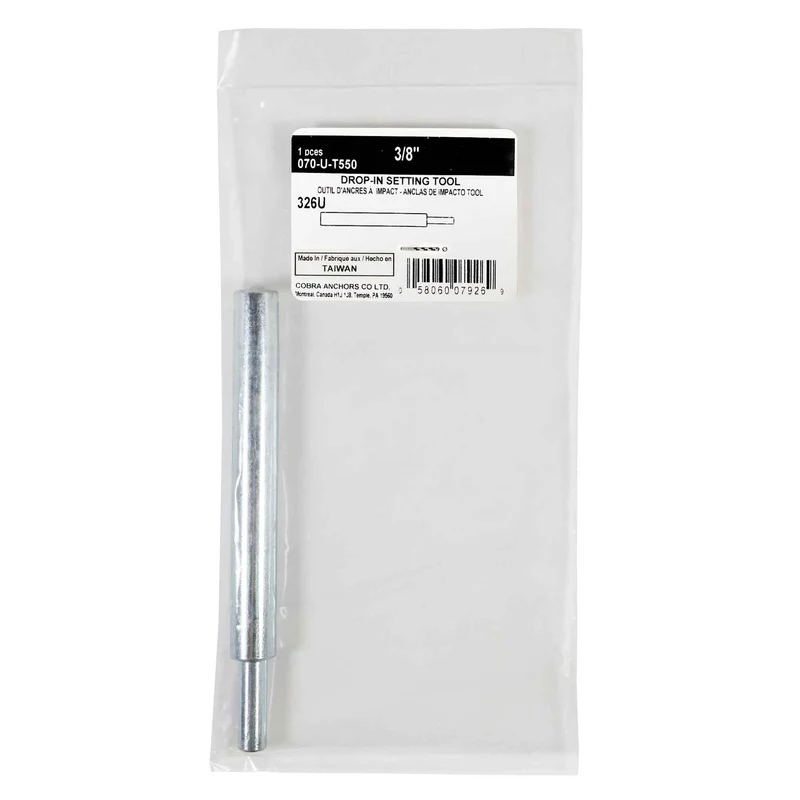 Outil de mise en place pour ancrages à impact, 3/8"