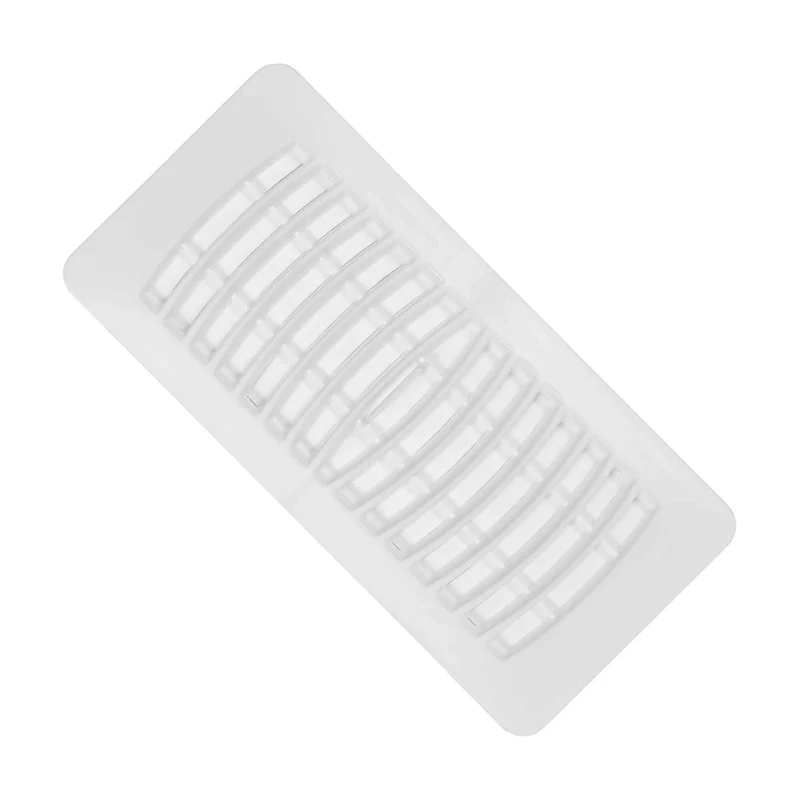 Registre de plancher ou de plafond en plastique blanc, 4" x 10"