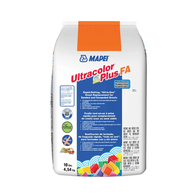 Coulis tout-en-un à prise rapide pour remplacement de coulis avec ou sans sable Ultracolor Plus FA de 10 lb, charbon #47