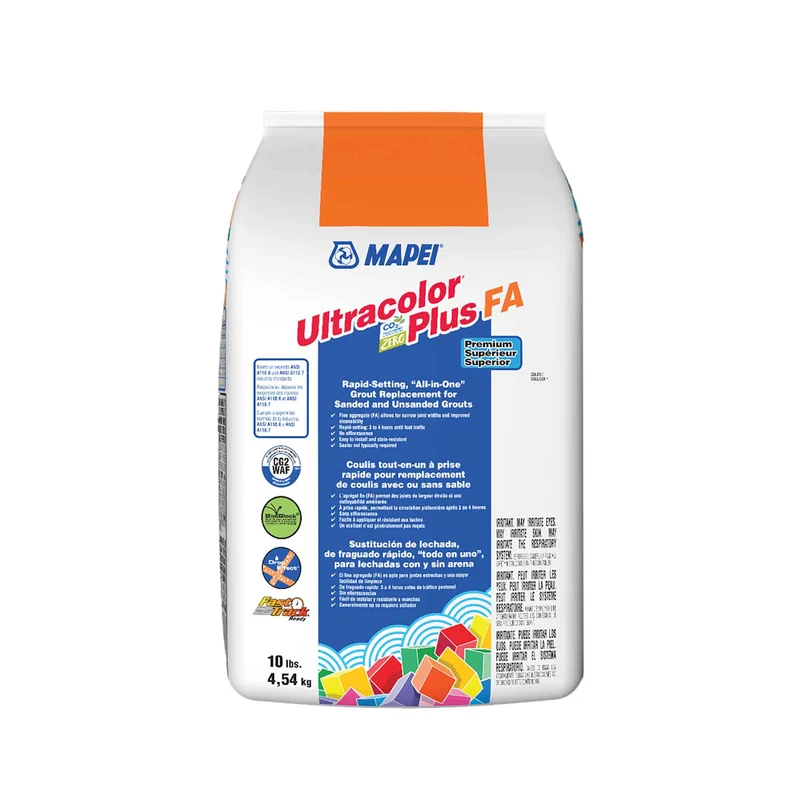 Coulis tout-en-un à prise rapide pour remplacement de coulis avec ou sans sable Ultracolor Plus FA de 10 lb, cacao #79