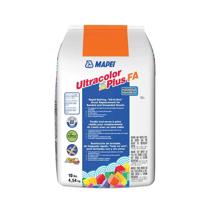Coulis tout-en-un à prise rapide pour remplacement de coulis avec ou sans sable Ultracolor Plus FA de 10 lb, ivoire #39