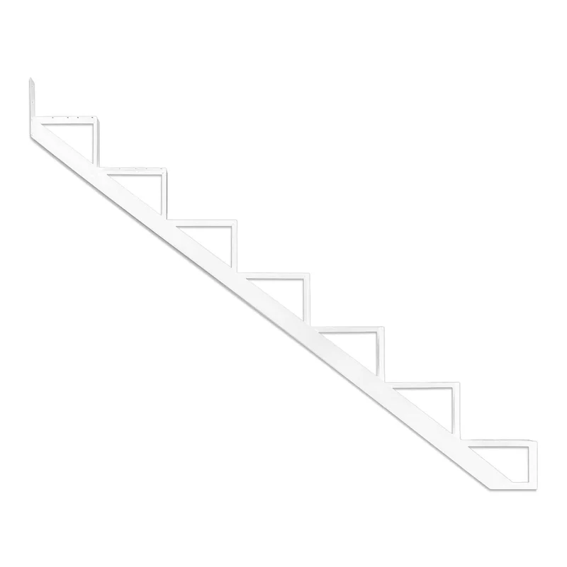 Limon d’aluminium à 7 marches Collection 11 (10-1/4''), blanc