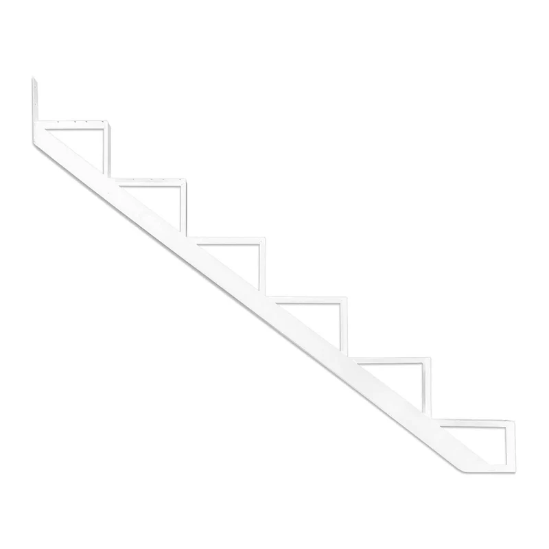 Limon d’aluminium à 6 marches Collection 11 (10-1/4''), blanc