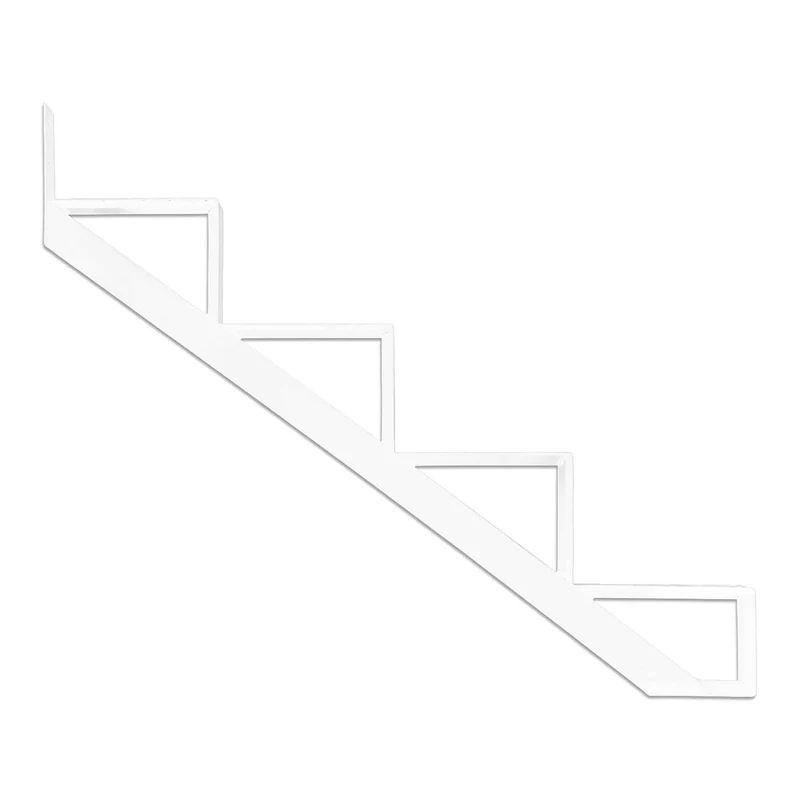 Limon d’aluminium à 4 marches Collection 11 (10-1/4''), blanc