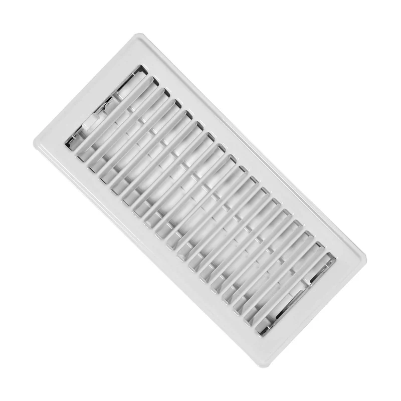 Registre de plancher en acier peint en blanc, 2,25" x 10"
