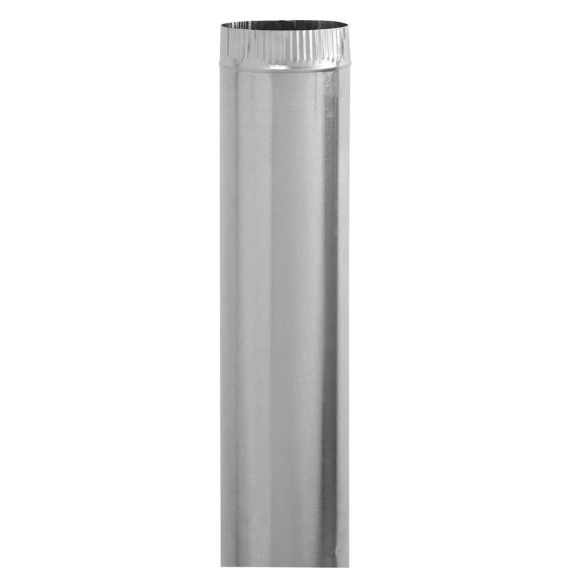 Tuyau de chauffage rond en acier galvanisé, 4" x 15"
