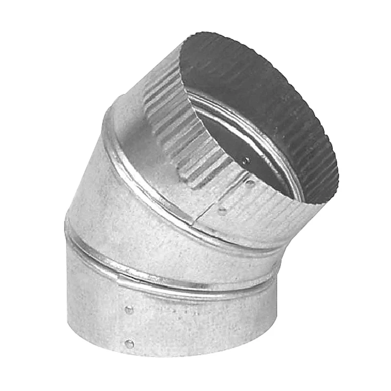 Coude réglable de 45° en acier galvanisé de calibre 30, 5"