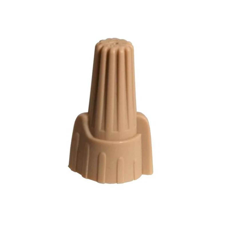 Connecteur de fils à torsion ailé beige, 10 unités
