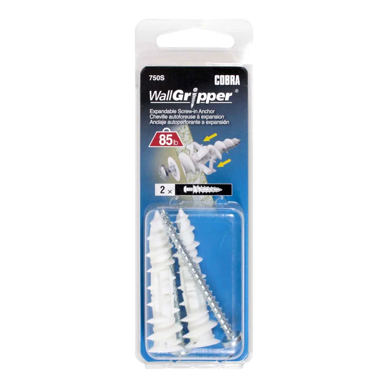 Cheville autoforeuse à expansion pour le gypse WallGripper de #8 x 2-1/4", 2 unités