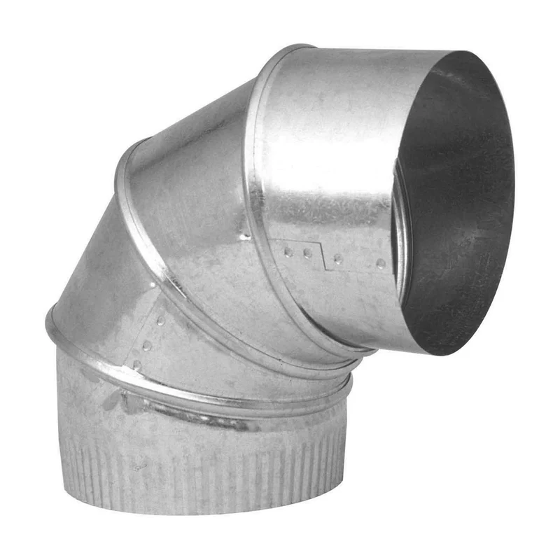 Coude réglable de 90° en acier galvanisé de calibre 30, 3"