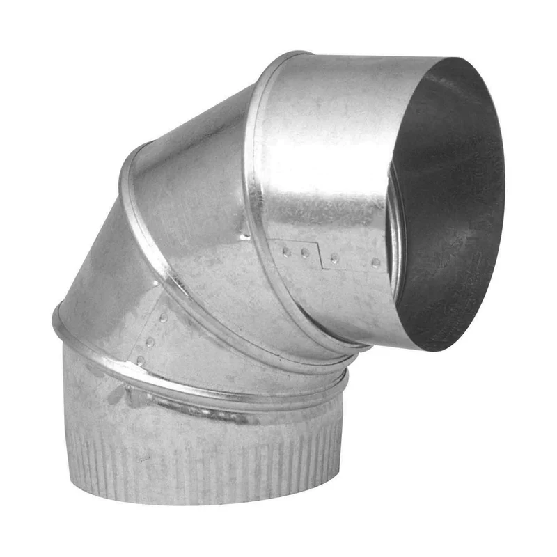 Coude réglable de 90° en acier galvanisé de calibre 30, 7"