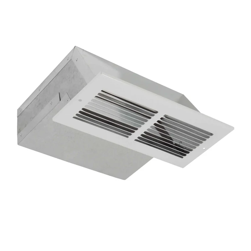 Évent d'évacuation pour soffit en acier galvanisé avec grille peinte en blanc, 3-1/4" x 10"