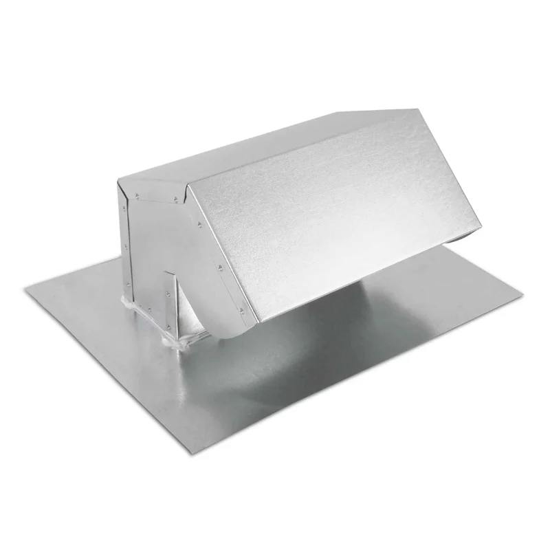 Capuchon d'évacuation de toiture en acier galvanisé, 3-1/4" x 10"