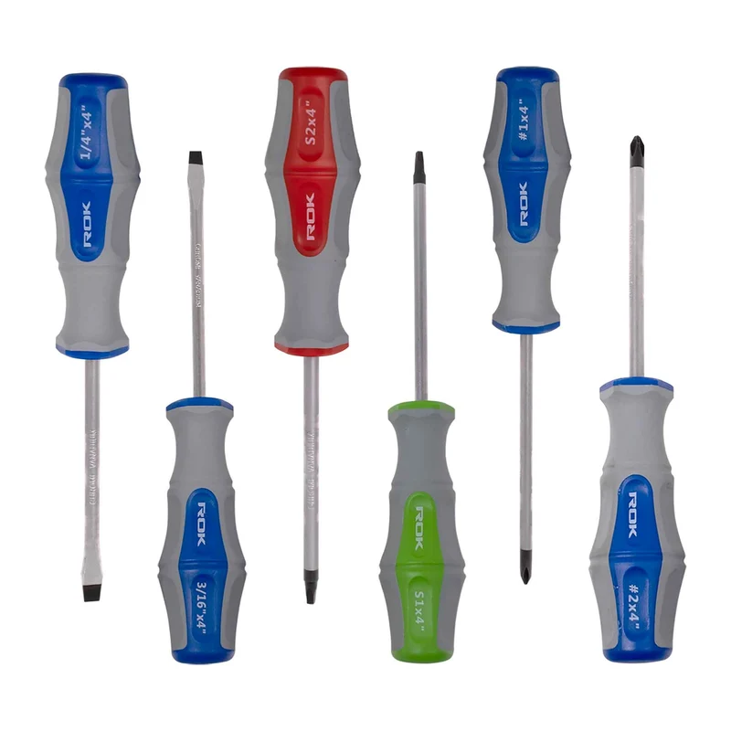 Ensemble de tournevis avec embout magnétique, 6 pièces