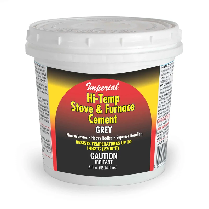 Ciment pour poêles et fournaises haute température de couleur gris, 710 ml