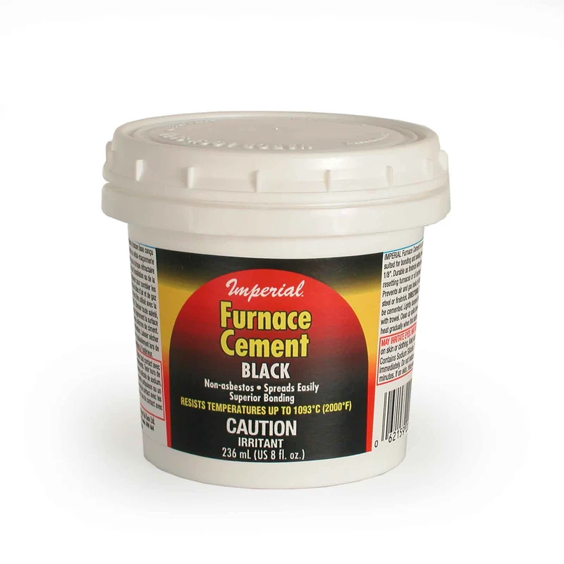 Ciment pour poêles et fournaises haute température de couleur noire, 236 ml