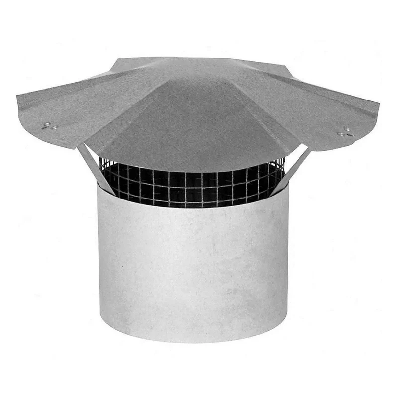 Chapeau de cheminée avec pare-étincelles, 6"