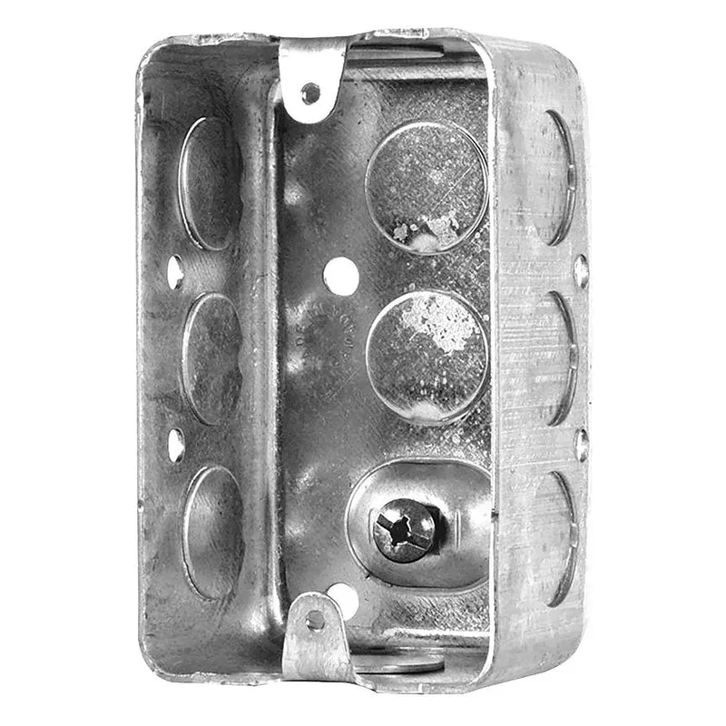 Boîte électrique rectangulaire pour (1) dispositif à 10 entrées défonçables, 1-7/8'' de profondeur (16,5 po3)