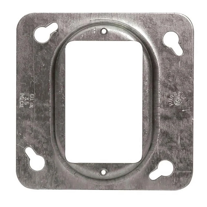 Couvercle carré en acier de 4'' et surélevé de 1/2'' pour (1) dispositif