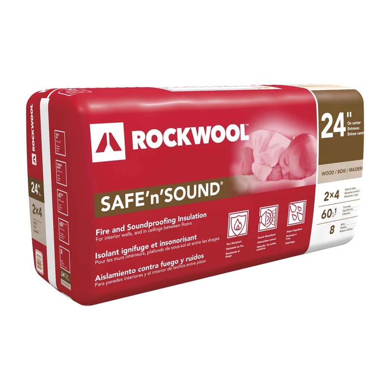 Isolant ignifuge et insonorisant Safe'N’Sound 24'' pour ossatures de bois, 3" x 23" x 47" (60,1 pi²)