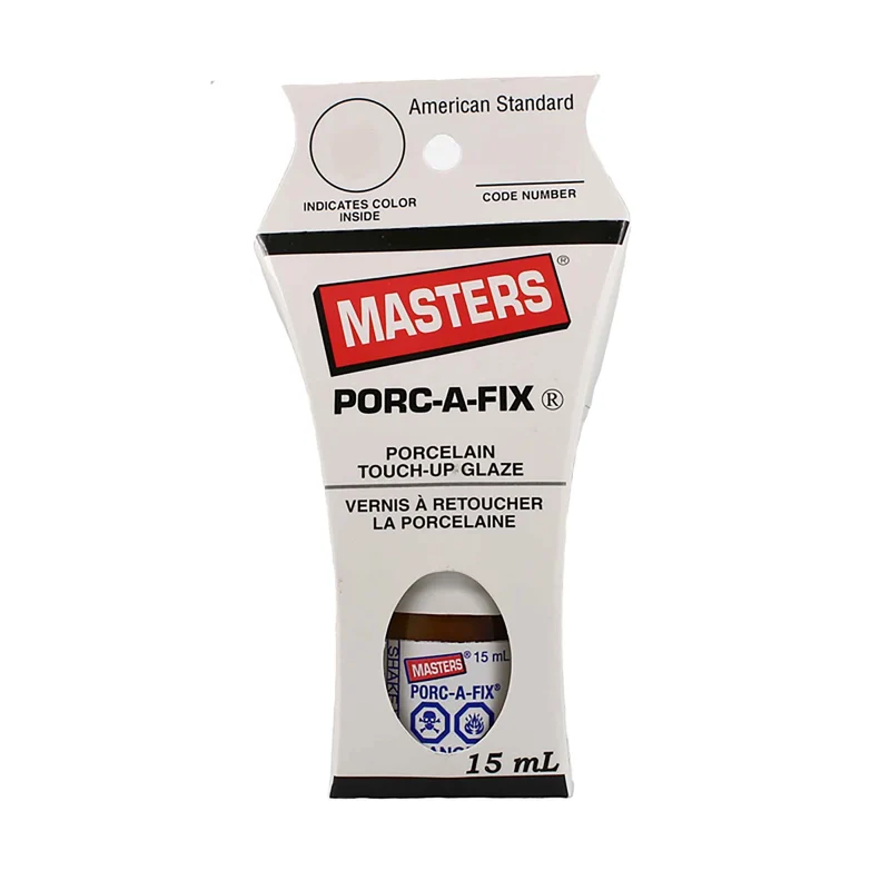 Teinture à retoucher la porcelaine Porc-a-Fix de couleur blanche standard américaine, 15 ml