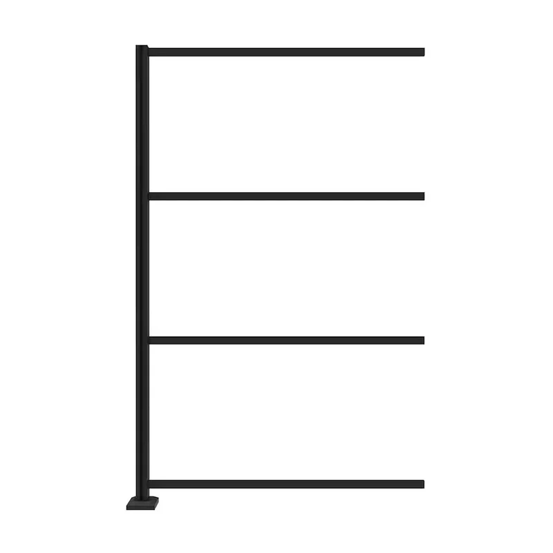 Extension de coin pour structure en aluminium noir de 50'' x 78'' pour panneaux décoratifs,, 24'' x 48''
