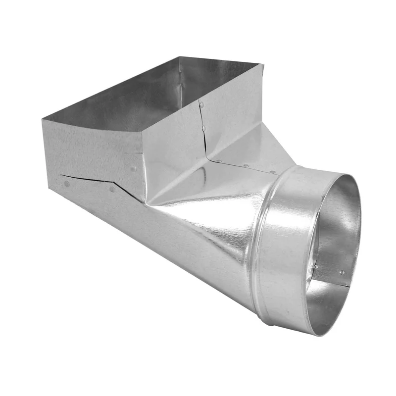 Sortie angulaire en acier galvanisé, 3-1/4" x 10" x 6"