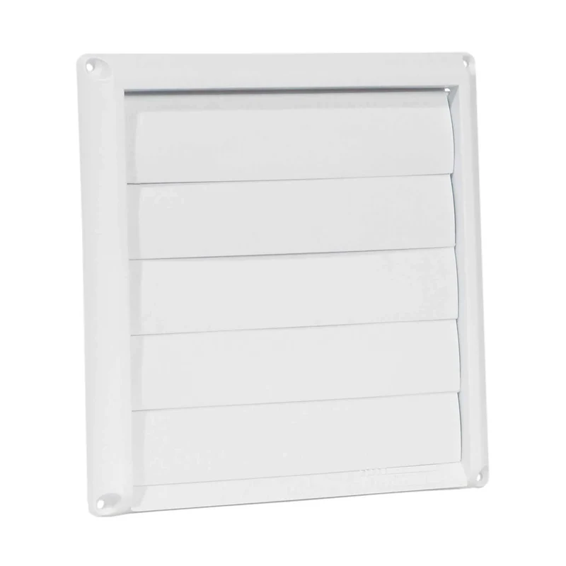 Capuchon de ventilation à volets en plastique blanc, 6"