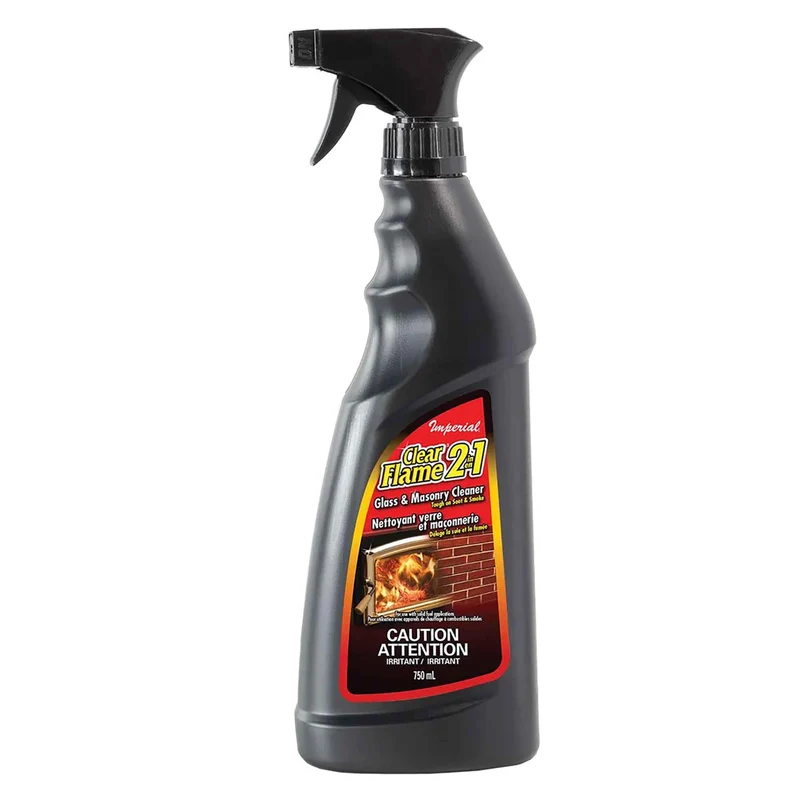 Nettoyant 2 en 1 pour verre et maçonnerie Clear Flame, 650 ml